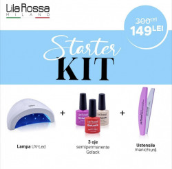 Kit Starter cu Lampa uv led SUN One 48W + 3 oje Lila Rossa GeLack
