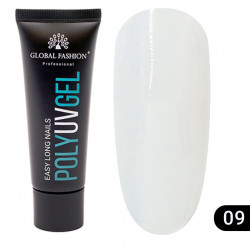 POLYGEL CONSTRUCTIE UNGHII GLOBAL FASHION 30G, TRANSPARENT 09