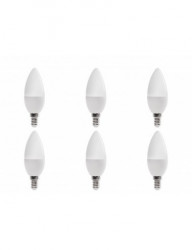 6 db E14 led izzó, gyertya, 8,5 W (54 W), 800 lm, meleg fény, A +, Optika