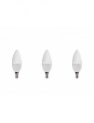3 db E14 led izzó, gyertya, 6W (40 W), 2700K, 480 lm, meleg fény, A +, Optonica
