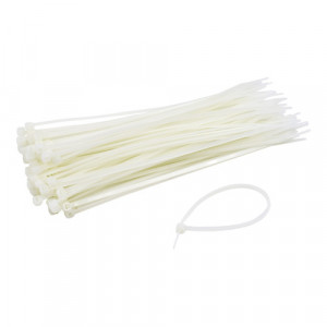 Coliere de plastic 200x3.6 mm, ALB, 100 buc PKB-200I