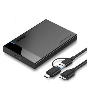 Carcasă externă HDD 2,5 " SATA, USB 3.0 + USB-C la micro USB 3.0