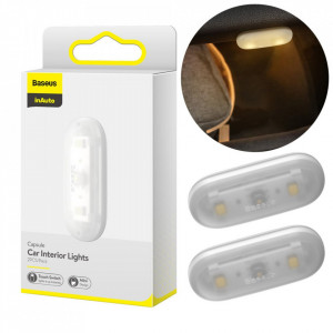 Set 2 x lampa LED auto interior Baseus alb (DGXW-02)