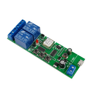 Releu/Comutator Wi-Fi 2 canale 5V-32V, compatibil Sonoff