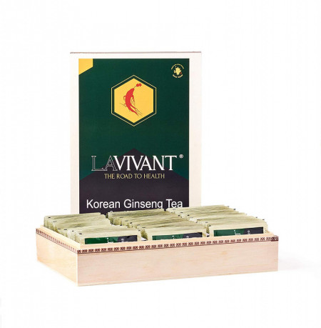 Ceai cu Extract de Ginseng Rosu Coreean LAVIVANT - 100 plicuri