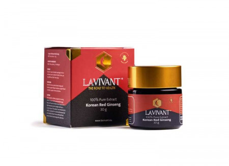 Extract de Ginseng Rosu Coreean LAVIVANT, 30g, 80mg/g Ginsenoside