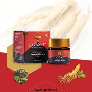 Extract de Ginseng Rosu Coreean LAVIVANT, 30g, 80mg/g Ginsenoside