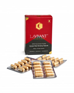 Extract de Ginseng Rosu Coreean LAVIVANT 30 capsule vegetale , 100mg/g Ginsenoside