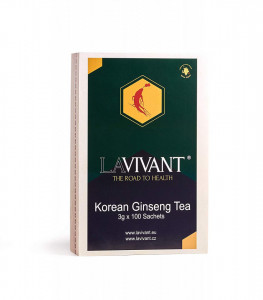 Ceai cu Extract de Ginseng Rosu Coreean LAVIVANT - 100 plicuri