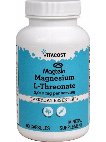 Magnesium L-Threonate Magtein 90 capsule (2010 mg/3 capsule) MagMind Vitacost SUA