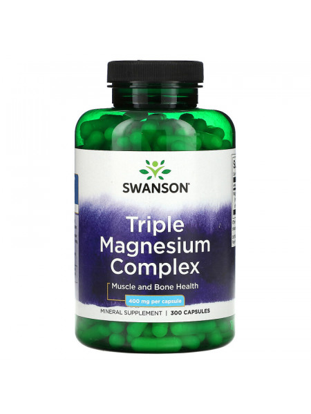 Triple Magnesiu Complex, 400mg, Swanson, 300 capsule