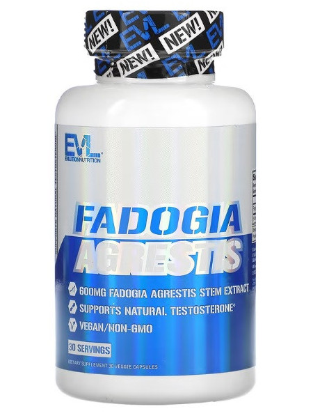 Fadogia Agrestis Extract din Muguri 10:1, 600mg, 30 vcaps - Pentru Cresterea Nivelului de T3stosteron Evolution Nutrition SUA