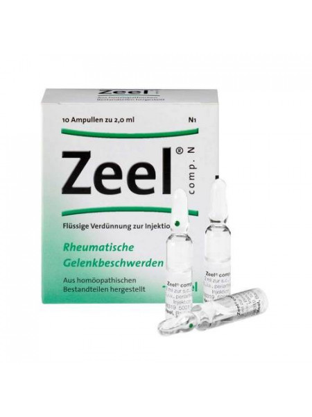 Heel Zeel Comp N (Zeel T) 10 Fiole - Produs Homeopat, Tratament Antireumatic ~ Coxartoza, Gonartroza, Dureri articulare, Afectiuni Reumatismale, Reumatism Poliarticular, Fracturi Osoase, Spondiloza
