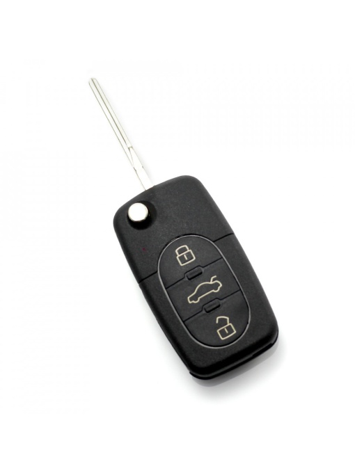 CARGUARD - Audi - carcasă cheie tip briceag cu 3+1 butoane (1 buton de panică) și baterie 1616