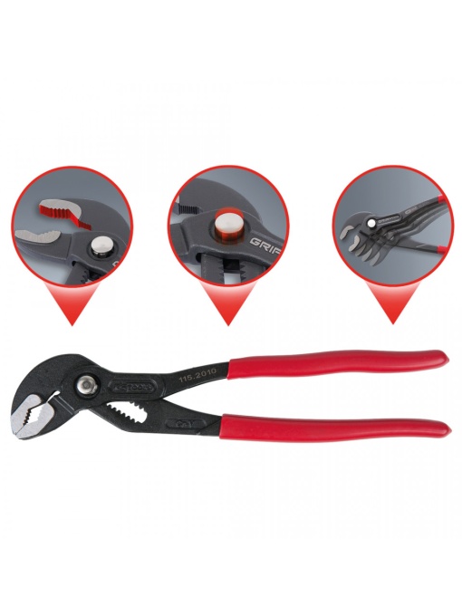 Clește pentru pompe de apă cu reglare prin buton, 240mm - KS TOOLS