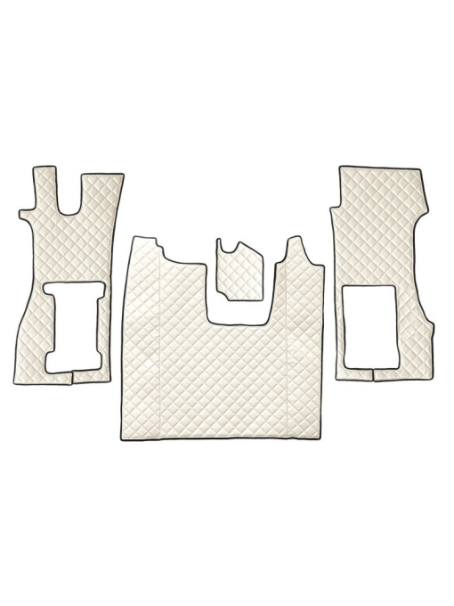 Set 4 covorase camion F-Core, Piele-ECO, pentru SCANIA L,P,G,R,S, 2016+, scaun pasager pneumatic, Bej