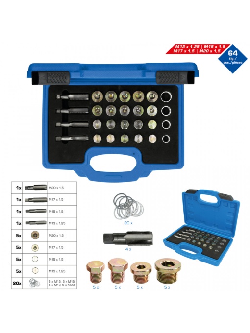 Set Reparatii Filete Bai Ulei 64 Pcs-Brilliant