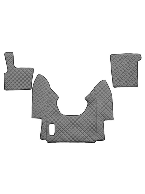 Set 3 covorase camion F-Core, Piele-ECO, pentru DAF XF 95, transmisie automata, 2002-2006, Gri