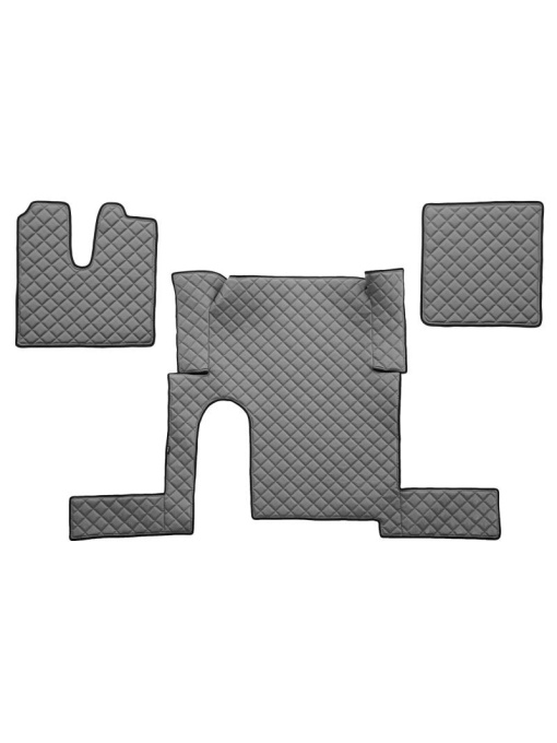 Set 3 covorase camion F-Core, Piele-ECO, pentru MAN TGX, transmisie manuala, 1 sertar, Gri