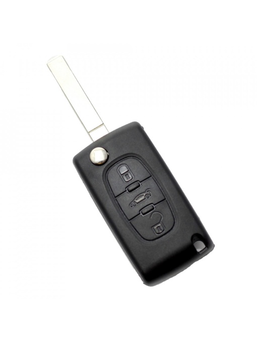 Citroen / Peugeot 307 - Carcasa tip cheie briceag cu 3 butoane, lama VA2-SH3, fara suport baterie, buton portbagaj