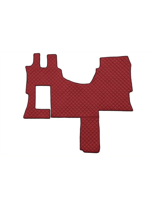 Covoras camion F-Core, Piele-ECO, pentru MERCEDES ACTROS MP4 / MP5, cabina SOLO STAR, Rosu