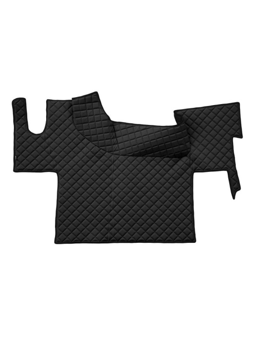 Covoras camion F-Core, Piele-ECO, pentru Renault T, podea plata, Negru