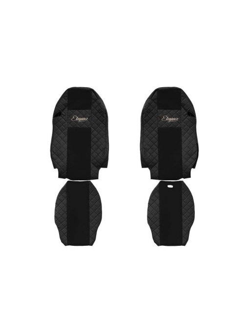 Set 2 huse scaun camion F-Core, Piele-ECO, pentru MERCEDES ACTROS MP2 / MP3, Negru, 2002
