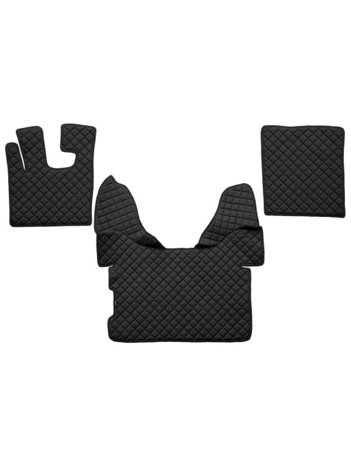 Set 3 covorase camion piele ecologica neagra pentru DAF XF 105 10.05- transmisie automata