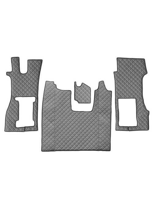 Set 4 covorase camion F-Core, Piele-ECO, pentru SCANIA L,P,G,R,S, 2016+, scaun pasager pneumatic, Gri