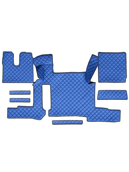 Set 7 covorase camion F-Core, Piele-ECO, pentru MAN TGX, transmisie manuala, 2 sertare, Albastru