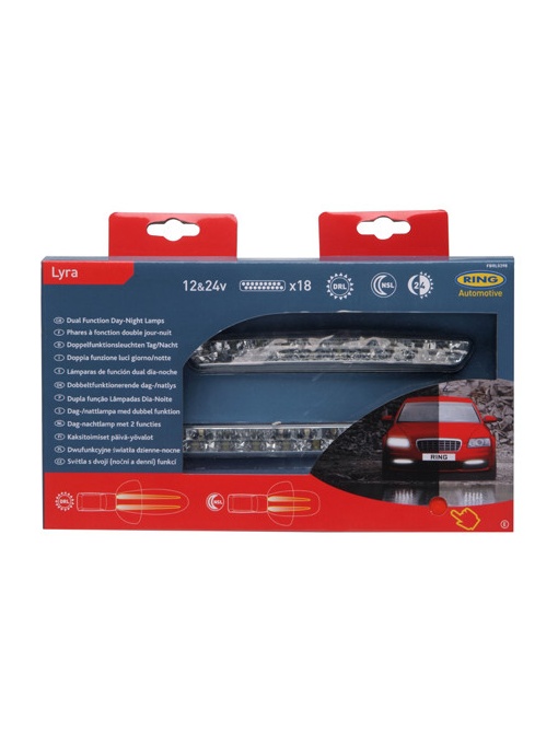 Set lumini de zi si noapte cu Led RING, 12/24V, 18W