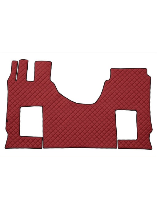 Covoras camion F-Core, Piele-ECO, pentru MERCEDES ACTROS MP4 / MP5, cabina lata 250 cm, scaun pasager pneumatic, Rosu