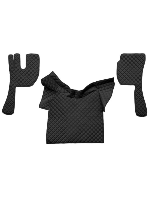 Set 3 covorase camion, piele ecologica neagra pentru VOLVO FH - transmisie automata