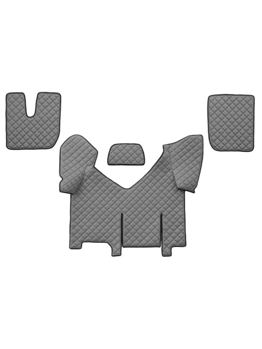 Set 4 covorase camion F-Core, Piele-ECO, pentru IVECO STRALIS, transmisie automata, versiune cu frigider, Gri