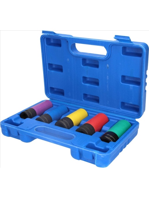 SET TUBULARE IMPACT JANTE DIN ALUMINIU 15/ 17 / 19 / 21 / 22 MM 5 PCS-BRILLIANT TOOLS
