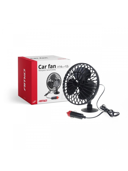 Ventilator auto cu ventuza, 12V, alimentare la bricheta masinii