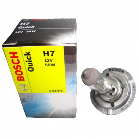 Bec auto cu halogen pentru far Bosch H7 Quick, 12V, 55W, 1 Bec