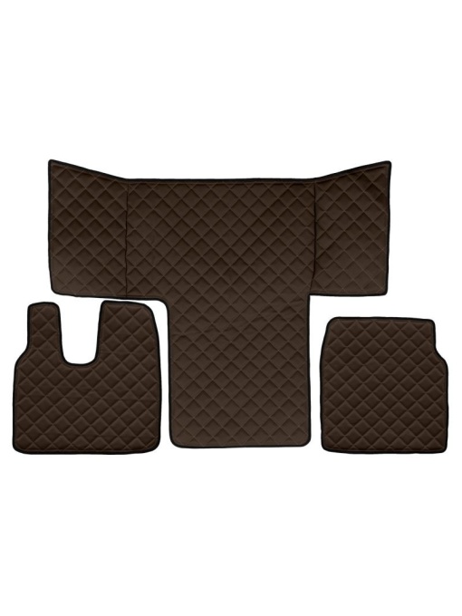 Set 3 covorase camion F-Core, Piele-ECO, pentru MAN TGS, cabina L, LX, Maro