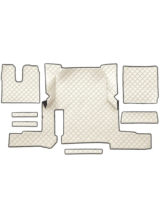Set 7 covorase camion F-Core, Piele-ECO, pentru MAN TGX, transmisie automata, 1 sertar, Bej