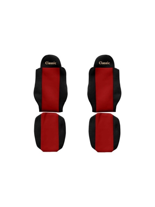 Set huse scaun camion, F-core, Classic, pentru MAN TGA, TGL, TGM, TGS, Rosu