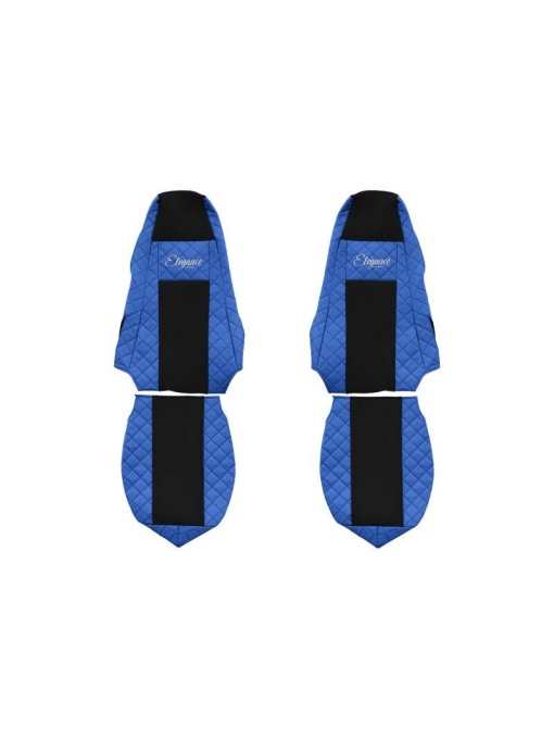 Set 2 huse scaun camion F-Core, Piele-ECO, pentru SCANIA P,G,R,T, Albastru/ Negru