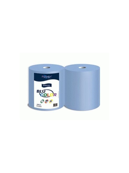 BIBS800 SET 2 ROLE HARTIE ALBASTRA 3 STRATURI 100% CELULOZA BLU COLOR
