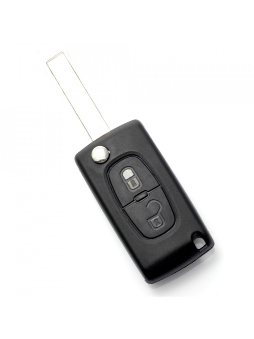 Citroen / Peugeot 307 - Carcasa tip cheie briceag cu 2 butoane, lama VA2-SH2 fara suport baterie
