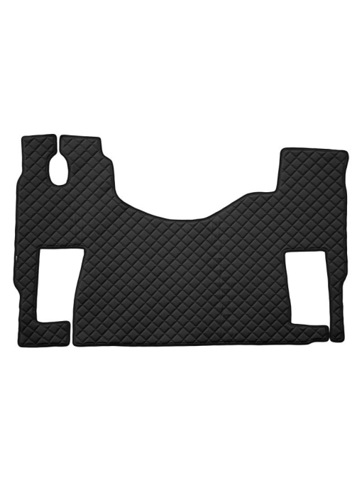 Covoras camion F-Core, Piele-ECO, pentru MERCEDES ACTROS MP2 / MP3, podea plata, scaun pasager rotativ, Negru