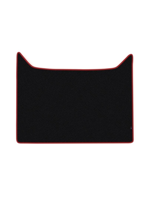 Covoras central cabina camion F-Core, velur, pentru DAF XF 105, transmisie automata, 2005+ , Negru - Rosu
