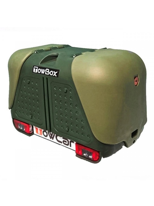 Cutie portbagaj pe carligul de remorcare Towbox V2 Verde
