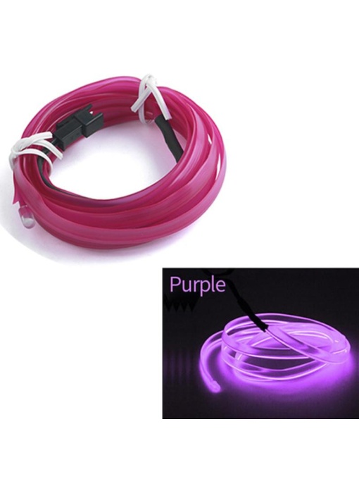 Fir Neon Auto "EL Wire" culoare Mov, lungime 5M, alimentare 12V, droser inclus