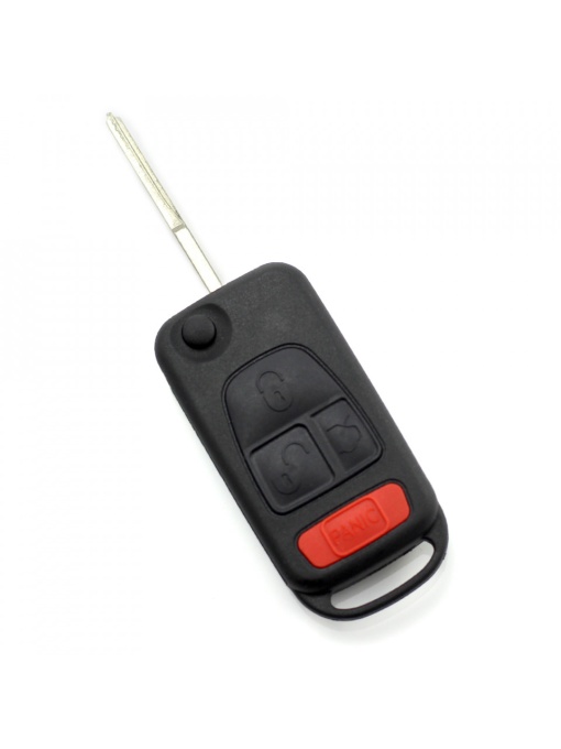 Mercedes Benz - Carcasa tip cheie briceag cu 3 butoane, buton panica, lama 2 "piste"