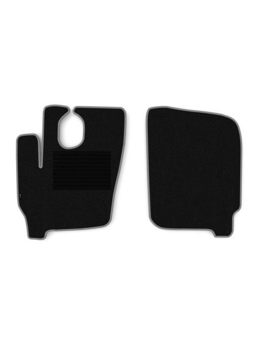 Set 2 covorase camion F-Core, velur, pentru IVECO EUROCARGO I-III, 1991-2015, Negru - Gri