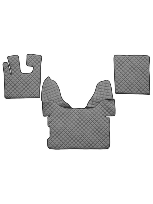 Set 3 covorase camion F-Core, Piele-ECO, pentru DAF XF 105, transmisie automata, Gri